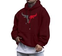 DUHENWU Sudadera con capucha para hombre, informal, estampado floral, manga larga, con cordón, sudadera con capucha, estilo hip hop, ropa de exterior, con capucha, otoño e invierno, sudadera cálida