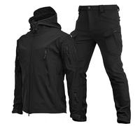 DUHENWU Uniformes tácticos para hombre, militares, impermeables, conjuntos de combate del ejército de 2 piezas, chaqueta softshell, pantalones, ropa de caza, chaqueta de trabajo y pantalones, traje de