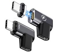 DuHeSin Adaptador magnético USB tipo C, (paquete de 2) adaptador magnético USB C de 24 pines con PD 140 W USB4 20 Gbps transferencia de datos 8K 60Hz para MacBook Pro/Air, Steam Deck, Quest 2, RoG