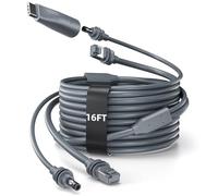 DuHeSin Starlink Mini DC/RJ45 a DC/RJ45 4 en 1 Cable de 16.5 pies con adaptador de CC a USB C, extensión impermeable de repuesto Starlink Mini accesorios de cable de alimentación