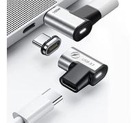 DuHeSin USB C Magnetischer Adapter, (2 Stück) 24 Pins USB 3.1 10 Gbit/s Datenübertragung 4K 60Hz Video PD 100W Laden Kompatibel mit MacBook Pro/Air USB-C Laptop