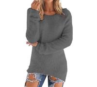 DUHGBNE Jersey Mujer Invierno Lana Suéter Mujer Cashmere Elegante Punto Grueso Jerseys Jersey en Pico