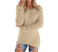 DUHGBNE Jersey Mujer Largo Suéter Mujer Cashmere Elegante Punto Grueso Jerseys Jersey Talla Grande Invierno