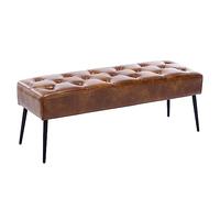 Duhome banco con pomos, tapizado para zapatos y reposapiés, taburete para cama y entrada, salón y dormitorio, pardo anaranjado
