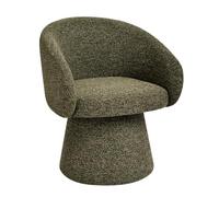 Duhome Silla de comedor de Bouclé Sillón Moderno Sillón Loungesessel Acolchado, Giratorio 360 Grados Diseño Cono, Silla tapizada para Comedor, Salón Oficina, Verde
