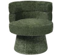 Duhome Sillón de Salón Silla Giratoria de 360° con Reposabrazos Silla Relax de Chenilla Asiento Acolchado de Gran Tamaño para Dormitorio Oficina Sala de Lectura Verde