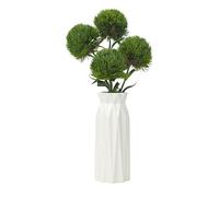 DuHouse 4 Tallos Artificiales de Dianthus Artificiales realistas para decoración del hogar, Cocina, Boda, Patio (Verde Oscuro)