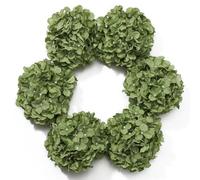 DuHouse Cabezas de hortensias Artificiales de Seda más Grandes con Tallo, Flores de hortensias Blancas Falsas para Boda, hogar, jardín, Centro de Mesa, Paquete de 6 (Verde Salvia)