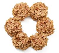 DuHouse Cabezas de hortensias Artificiales de Seda más Grandes con Tallo, Flores de hortensias Blancas Falsas para Boda, hogar, jardín, Centro de Mesa, Paquete de 6 (Marrón)