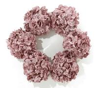 DuHouse Cabezas de hortensias Artificiales de Seda más Grandes con Tallo, Flores de hortensias Blancas Falsas para Boda, hogar, jardín, Centro de Mesa, Paquete de 6 (Cameo Marrón)