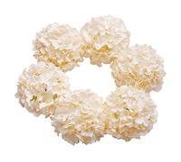 DuHouse Cabezas de hortensias Artificiales de Seda más Grandes con Tallo, Flores de hortensias Falsas para Boda, hogar, jardín, Centro de Mesa, Paquete de 6 (Champán)