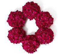 DuHouse Cabezas de hortensias Artificiales de Seda más Grandes con Tallo, Flores de hortensias Falsas para Boda, hogar, jardín, Centro de Mesa, Paquete de 6 (Fucsia Oscuro)