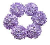 DuHouse Hortensias Artificiales de Seda más Grandes con Tallo, Ramos de hortensias Falsas de Tacto Real para Boda, hogar, Fiesta, jardín, Centro de Mesa, Paquete de 6 (Morado)