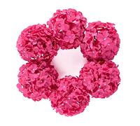 DuHouse Hortensias de Seda de 8.7 Pulgadas con Tallos, Flores de hortensias Falsas para Bricolaje, Centro de Mesa de Boda, decoración del hogar, Paquete de 6 (Fucsia)