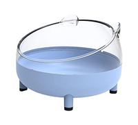 Duiaynke Casa de baño para animales, jaula de baño para hámster, inodoro, tina de arena, contenedor extraíble (azul)