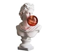 Duiaynke Estatuas de cabeza de David/Giuliano, personajes de resina griega, esculturas de busto de David, adorno de escritorio para decoración de mesa en casa, oficina (febus)