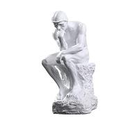 Duiaynke Estatuas de pensador de arte abstracto Figura masculina Sentado Rock Pensamiento Estatua Sala de Estudio Sala de Estudio Cafés Decoración Retro