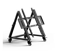 Duiliuu Soporte de TV móvil, soporte de TV rodante con rueda para TV de 26 a 65 pulgadas, altura ajustable, ángulo de visión ajustable de 30°, máximo 50 kg, Vesa 600 x 500