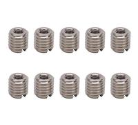 DUIMIMI 10pcs Inserts de Rosca Reductora, Acero Inoxidable 303, Rosca Interna M5x0.8 Rosca Externa M10x1.5, Longitud 10mm, para Reparación de Rosca Deslizante en Automoción