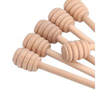 DUIMIMI 50 Piezas Palito Miel Con Ranuras Profundas Para Frascos De Miel (Nubes fluidas de 15 cm)