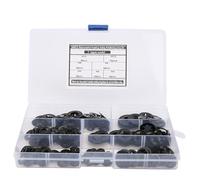 DUIMIMI Arandelas de Bloqueo Estrella de Diente Interno, Acero Manganeso Resistente, 340 Piezas con 7 Tamaños, Fijaciones para Amortiguación y Aislamiento en Equipo Mecánico