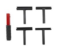 Duimimi Juego de llaves de ajuste de bisagras 4 en 1 con asa de goma para doblar y reparar bisagras de puertas, incluye cabezas de repuesto de 14mm, 18mm, 23mm y 25mm
