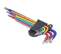 DUIMIMI Juego de llaves hexagonales multicolor extralargas de 9 piezas, de T10 a T50, llaves hexagonales profesionales para reparaciones domésticas y en talleres
