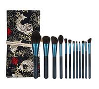 DUIMIMI Set de cepillo de maquillaje 12 PCS PODEN BASE PODO SALACIÓN SHADOW CIBIENTES DE CADENCIA DE LISO con bolsa de almacenamiento, pinceles de maquillaje profesionales para