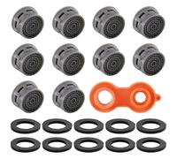 DUINIU 10 Filtros De Grifo, 10 Anillos De Sellado, 1 De Montaje De La Llave De Filtro, Juego De Accesorios, Aireador De Grifo, Apto para El Baño, Cocina (21 Mm).
