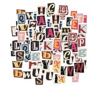 DUINIU 104 Pegatinas De Letras, Pegatinas De Estilo Collage, Pegatinas Creativas Retro, Adecuadas para Decorar Computadoras, Diarios, Maletas, Etc.