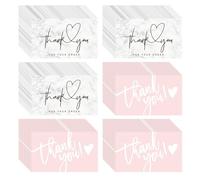 DUINIU 120 Tarjetas De Agradecimiento, En Blanco Se Pueden Escribir En Cartón, Accesorios para Envolver Regalos, Adecuadas para Notas De Agradecimiento De Pedidos Comerciales.