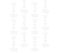 DUINIU 2 Paquetes De Banderas Blancas De Amor, Vestimenta Y Flores Coles, Accesorios De Decoración para Bodas, Adecuados para Fiestas De Cumpleaños, Diseño De La Sala De Bodas.