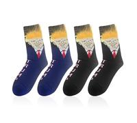 DUINIU 2 Pares De Calcetines, Calcetines De Tubo De Algodón Personalizados, Calcetines De Tendencia Divertidos Y Divertidos, Prendas Prácticas Diarias A Juego.