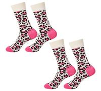 DUINIU 2 Pares De Calcetines De Leopardo, Calcetines De Moda Para Hombres Y Mujeres, Medias Personalizadas, Calcetines Casuales Que Combinan Con Todo, Calcetines De Tubo De Calle.
