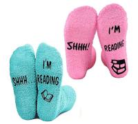 DUINIU 2 Pares De Calcetines De Tubo Con Temática De Fanáticos, Calcetines Con Patrones Literarios, Calcetines De Algodón Casuales Y Cómodos, Adecuados Para El Uso Diario (Rosa, Verde Lago).