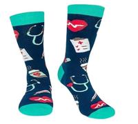 DUINIU 2 Pares De Calcetines Médicos, Calcetines De Tubo Estampados Divertidos, Calcetines De Algodón Cómodos Y Respetuosos Con La Piel Para Para El Personal Médico.