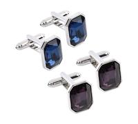 DUINIU 2 Pares De Gemelos Para Hombre Con Delicado Brillo Metálico, Estables Y No Sueltos, Mejoran La Textura General, Se Usan Para Bodas, Peinado De Novios, Morado.
