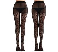 DUINIU 2 Pares De Medias De Lunares, Medias Retro Con Estampado De Leopardo, Calcetines Negros Sexys Para El Suelo, Medias Finas Para Mujer, Ropa Con Decoración.