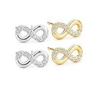 DUINIU 2 Pares De Pendientes con 8 Caracteres, Brillantes Y Transparentes, No Fáciles De Desvanecer, Respetuosos con La Piel Y No Alérgicos, Adecuados para Adornos De Cercanías, Ropa De Mujer.