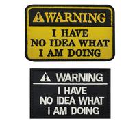 DUINIU 2 Piezas De Pegatinas De Tela Bordadas De Forma Creativa, No Se Qué Parche Estoy Haciendo, Etiqueta De Advertencia, Aptas para Mochilas, Sombreros, Chaquetas.