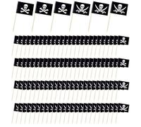 DUINIU 200 Banderas Piratas, Mini Banderas De Palillos De Dientes, Decoración De Pasteles De Moda, Aptas para Cupcakes, Cócteles, Frutas.