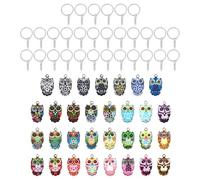 DUINIU 31 Piezas De Coles De Aceite Que Gotean Búhos Y 30 Llaveros, Lindas Joyas De Animales, Aretes Caseros De Bricolaje, Accesorios Y Materiales De Joyería.