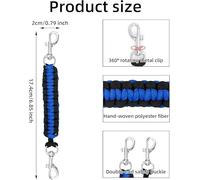 DUINIU 4 Extensores De Correa para Mascotas, Conectores De Collar De Horquilla, Equipo De Entrenamiento para Caminar Perros, Adecuado para Perros Pequeños Y Medianos.