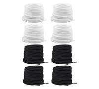 DUINIU 4 Pares De Cordones De Fondo Plano, Cordones Antideslizantes Y Resistentes Al Desgaste, Correas De Repuesto Para Calzado Deportivo Y Casual, Negro.
