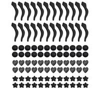 DUINIU 48 Pares De Ganchos para Las Orejas De Silicona para Gafas, Orejeras Deportivas Antideslizantes, Suaves Y Cómodas, Aptas para Diferentes Tipos De Gafas, Negras.