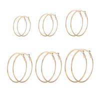 DUINIU 6 Pares De Pendientes con Círculo Dorado, Joyas Exageradas Personalizadas para Las Orejas, Pendientes De Mujer De Tendencia De Moda, Adecuados para La Compilación Diaria, Estilo Personalizado.