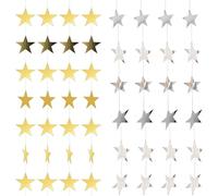 DUINIU 8 Estrellas Doradas Tiran De La Bandera, El Material De Papel Reflectante Brilla Intensamente Y Es Ligero Y No Ligero, Fiesta Familiar Y Decoración De La Habitación.