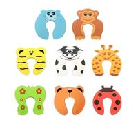 DUINIU 8 Tarjetas De Puerta Antipellizco para Niños, Tapón De Puerta De Seguridad De Dibujos Animados, Tapón De Puerta Antipellizco, Accesorios De Seguridad para Bebés.
