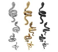 DUINIU Anillos De Apertura Serpentina De 12 Piezas, Joyas De Estilo Punk, Anillos Retro De Animales, Anillos De Moda, Accesorios De Vestir.