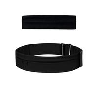 DUINIU Bolsa De Cinturón para Correr Negra De 1 Pieza, Diadema De Yoga Negra De 1 Pieza, Riñonera Deportiva Impermeable, Diadema Elástica para Ejercicios.